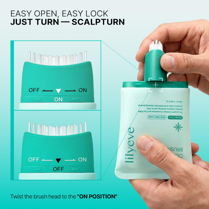 Lilyeve Scalp Turn CICA PDRN Brush Ampoule 100ml – Ampola Capilar