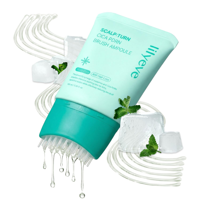 Lilyeve Scalp Turn CICA PDRN Brush Ampoule 100ml – Ampola Capilar