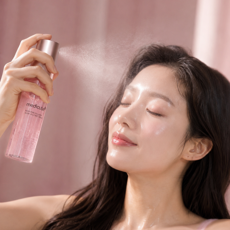 Medicube PDRN Pink Collagen Glow Jelly Mist Serum 100 ml — imagem 2