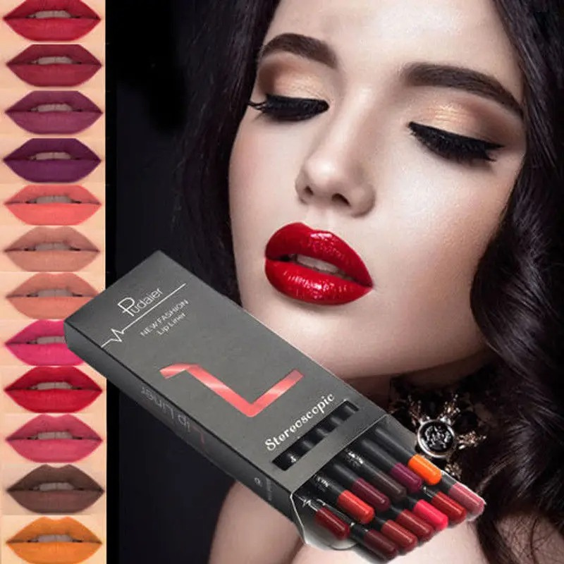 Kit de Lápis Labial Pudaier — 12 Cores — imagem 2